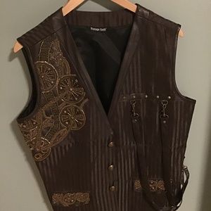 Men’s Steampunk Embroidered Vest